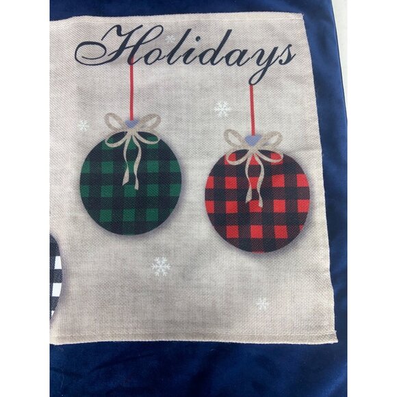 Happy Holidays Christmas Balls Ornaments 12.5 x 18.5 Table Placemat - Picture 4 of 4